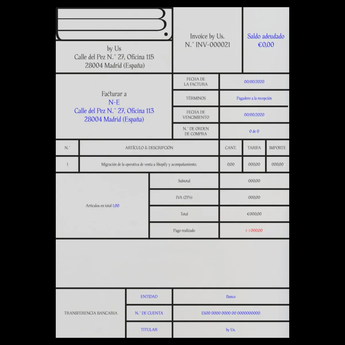 By US website and stationery