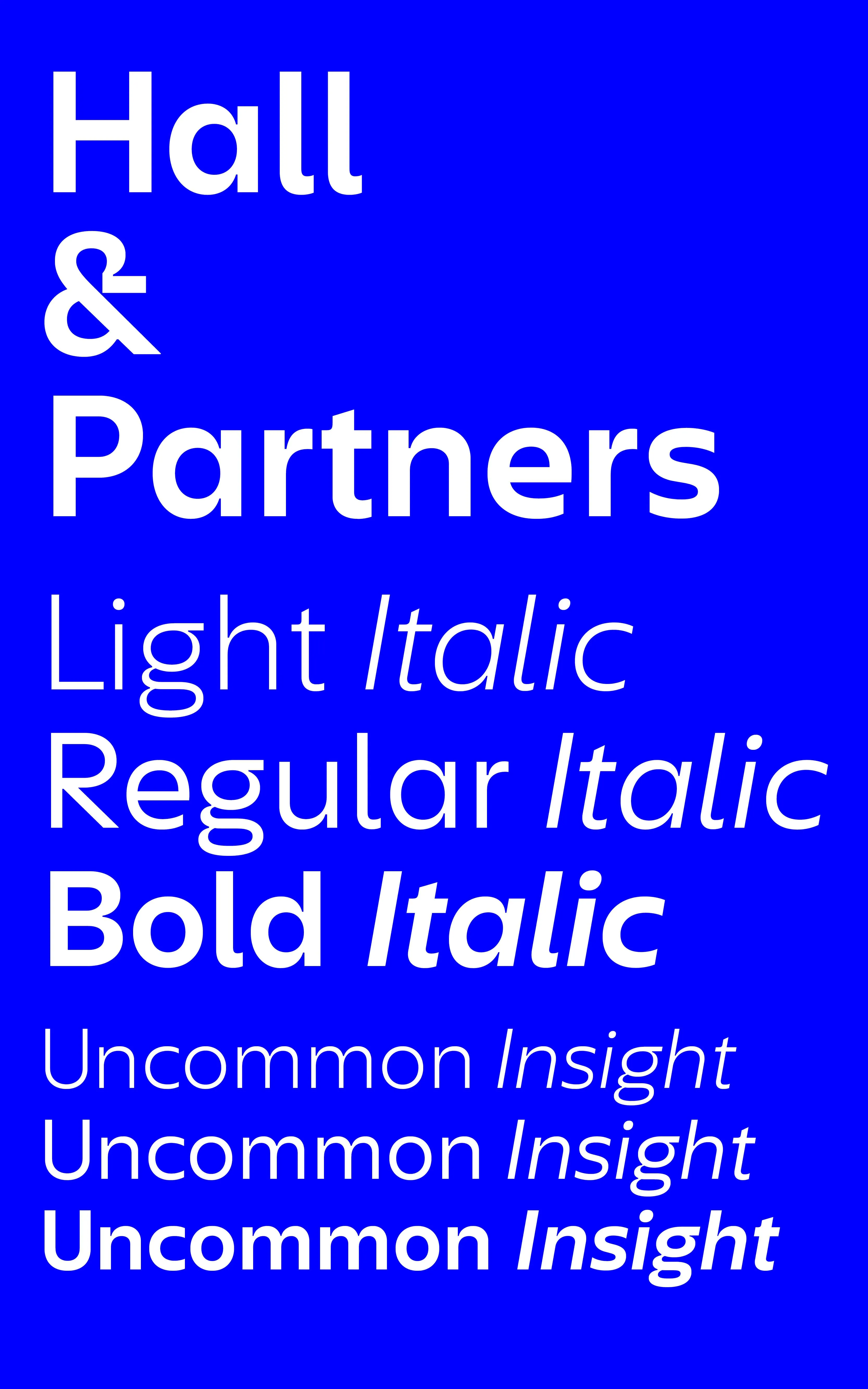 Custom Font: Hall & Partners