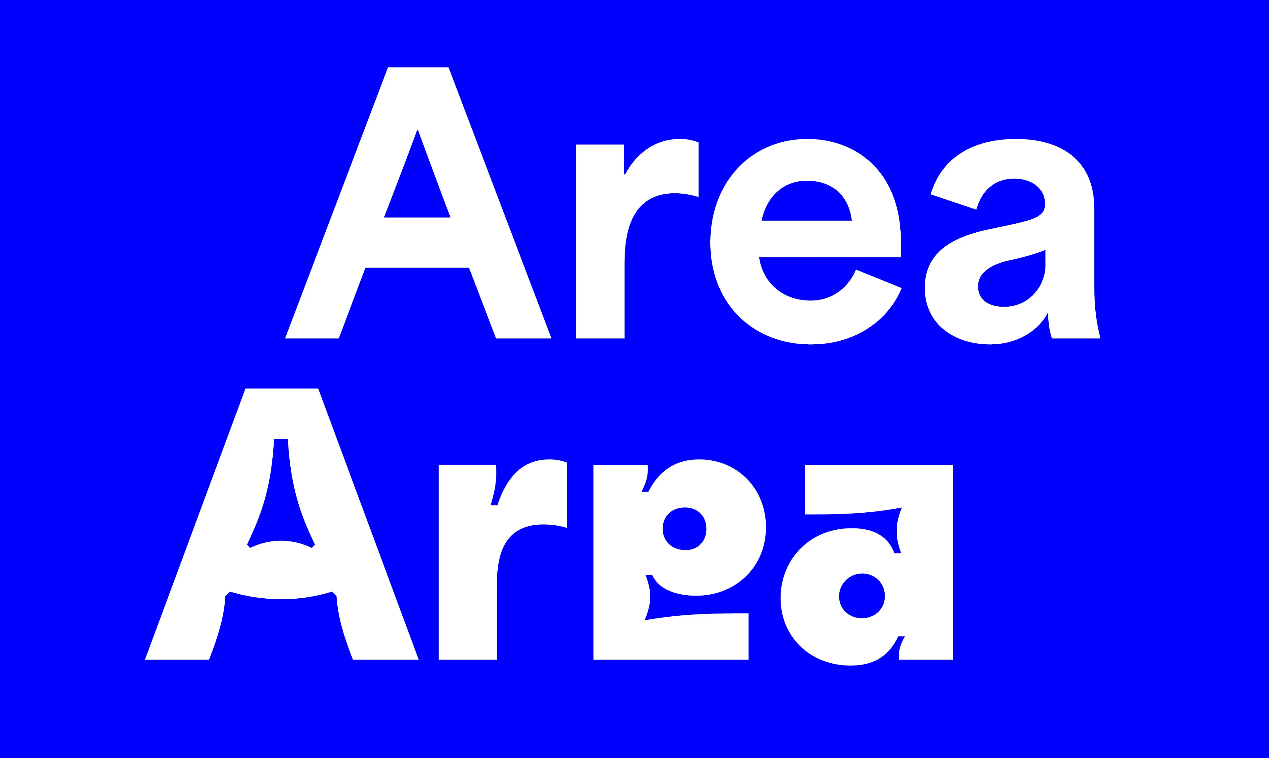 Area, the story behind the font