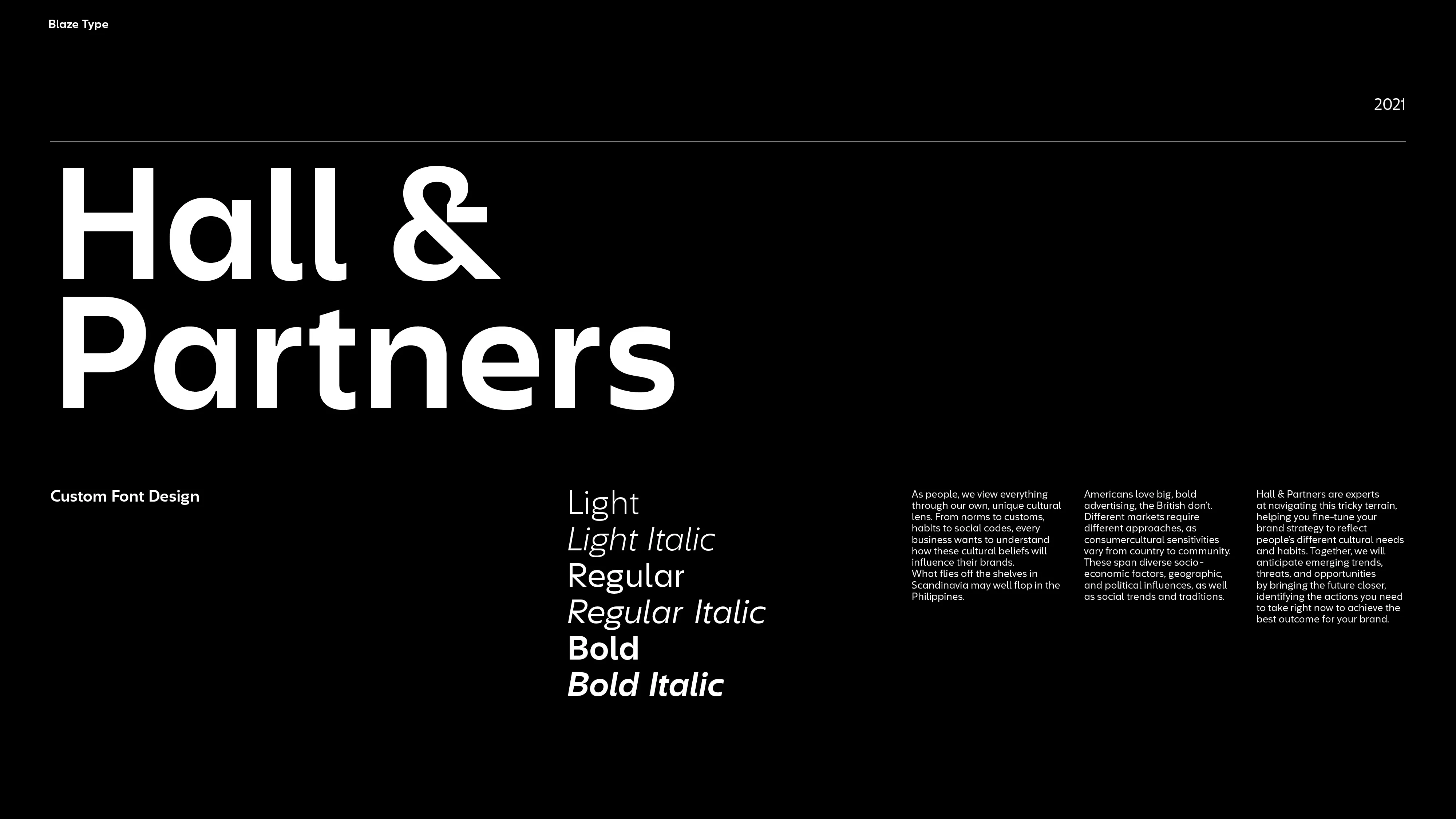 Custom Font: Hall & Partners