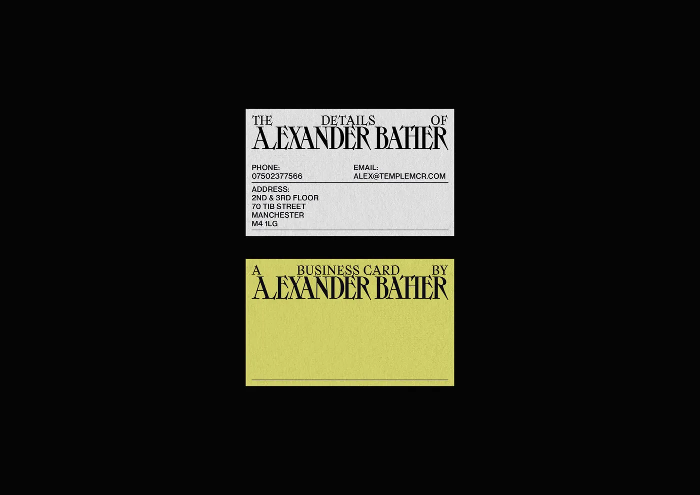 Alexander Bather Card