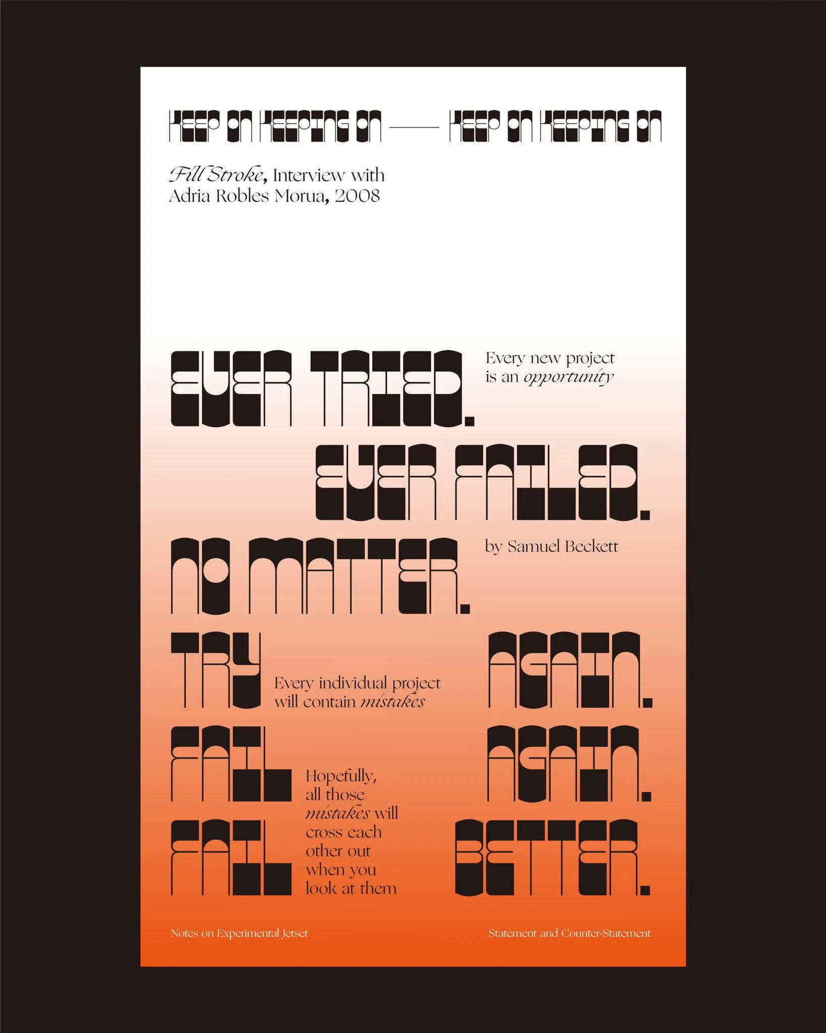 Fail Again Fail Better