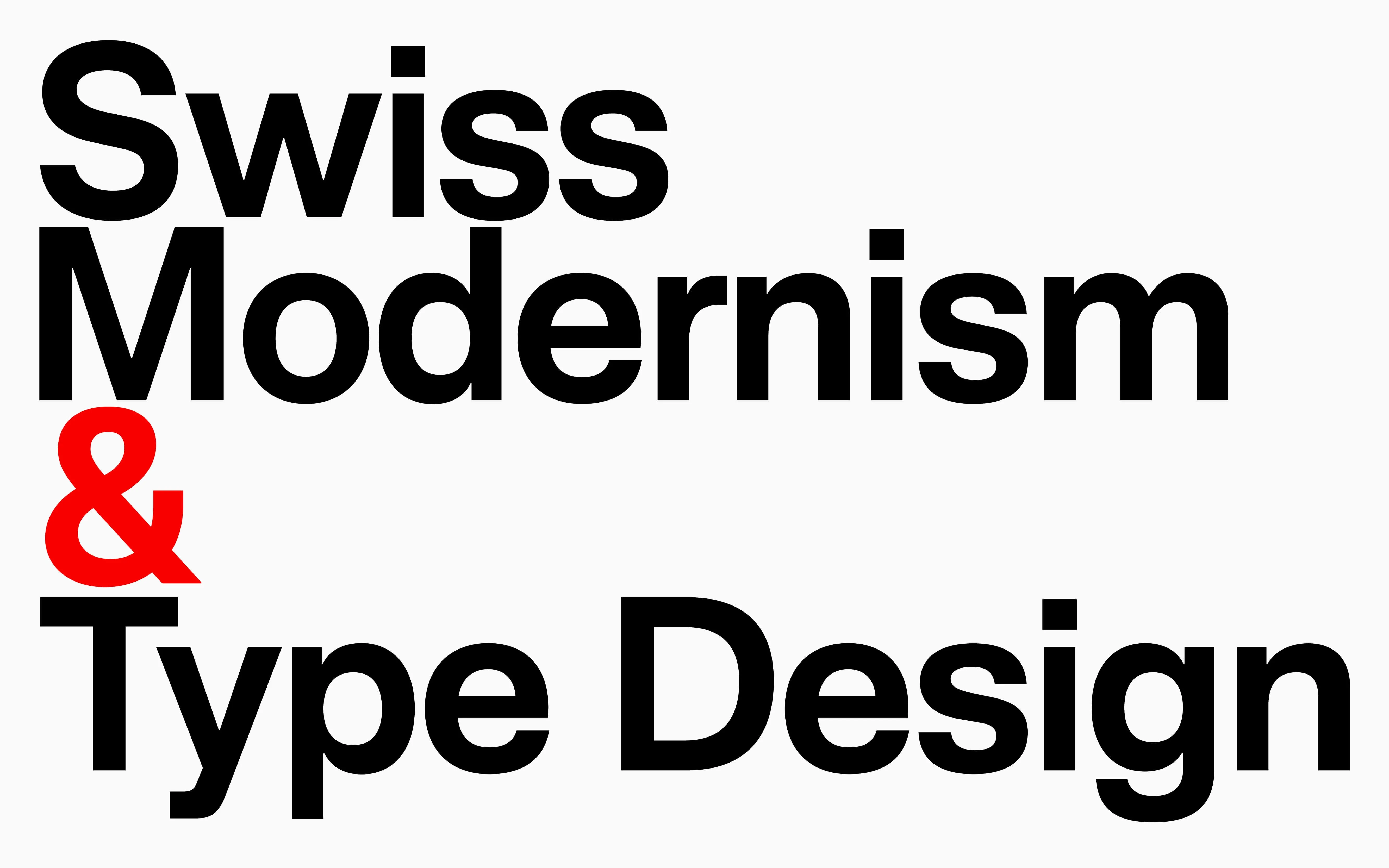 Swiss modernism & type design