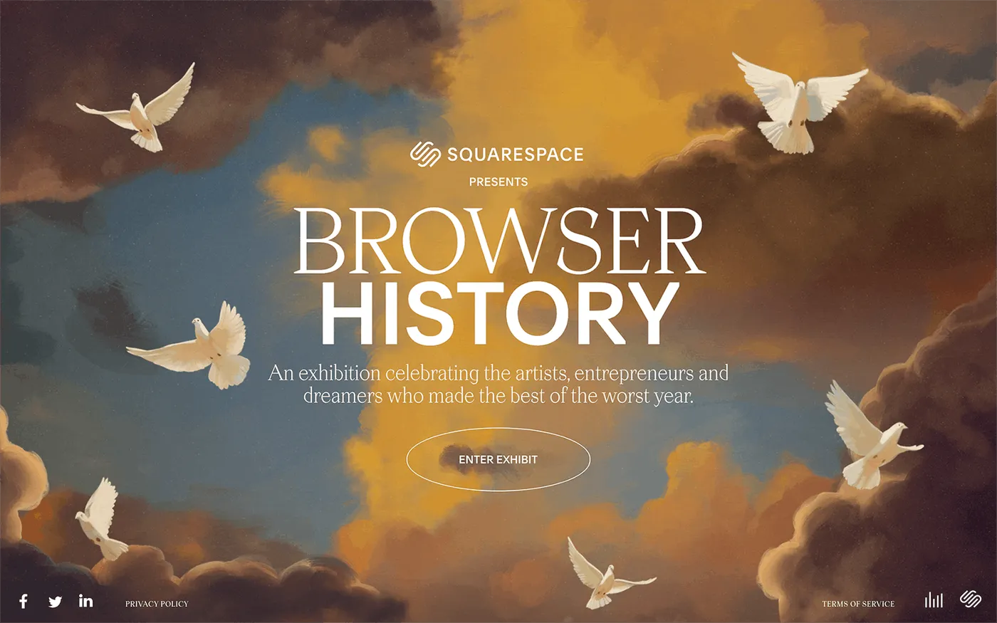 Browser History online exhibition by Squarespace