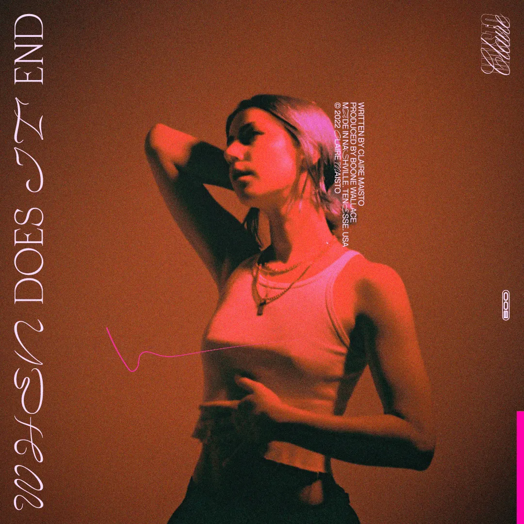 Claire Maisto – “When Does It End” single cover