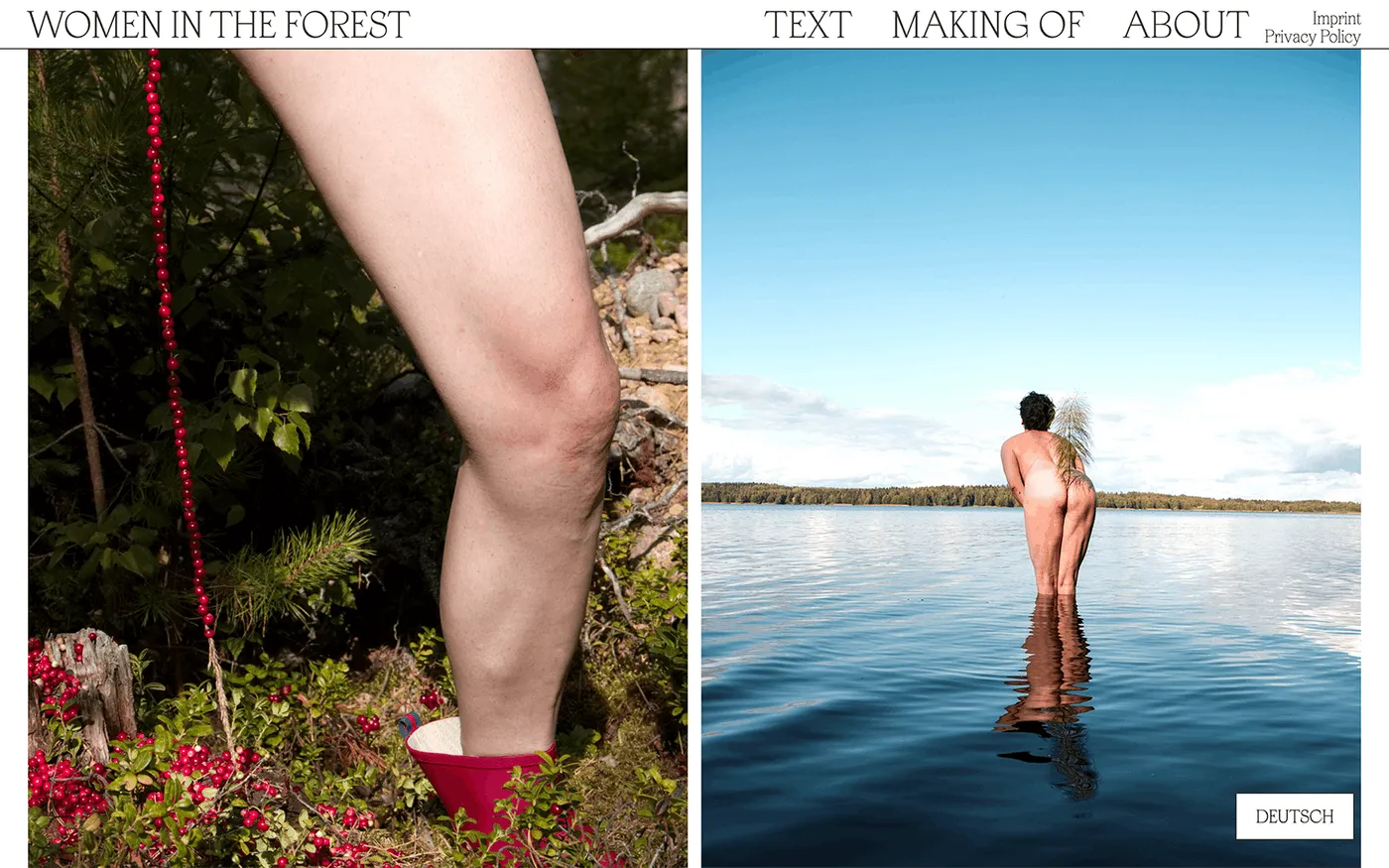 Frauen im Wald / Women in the Forest website