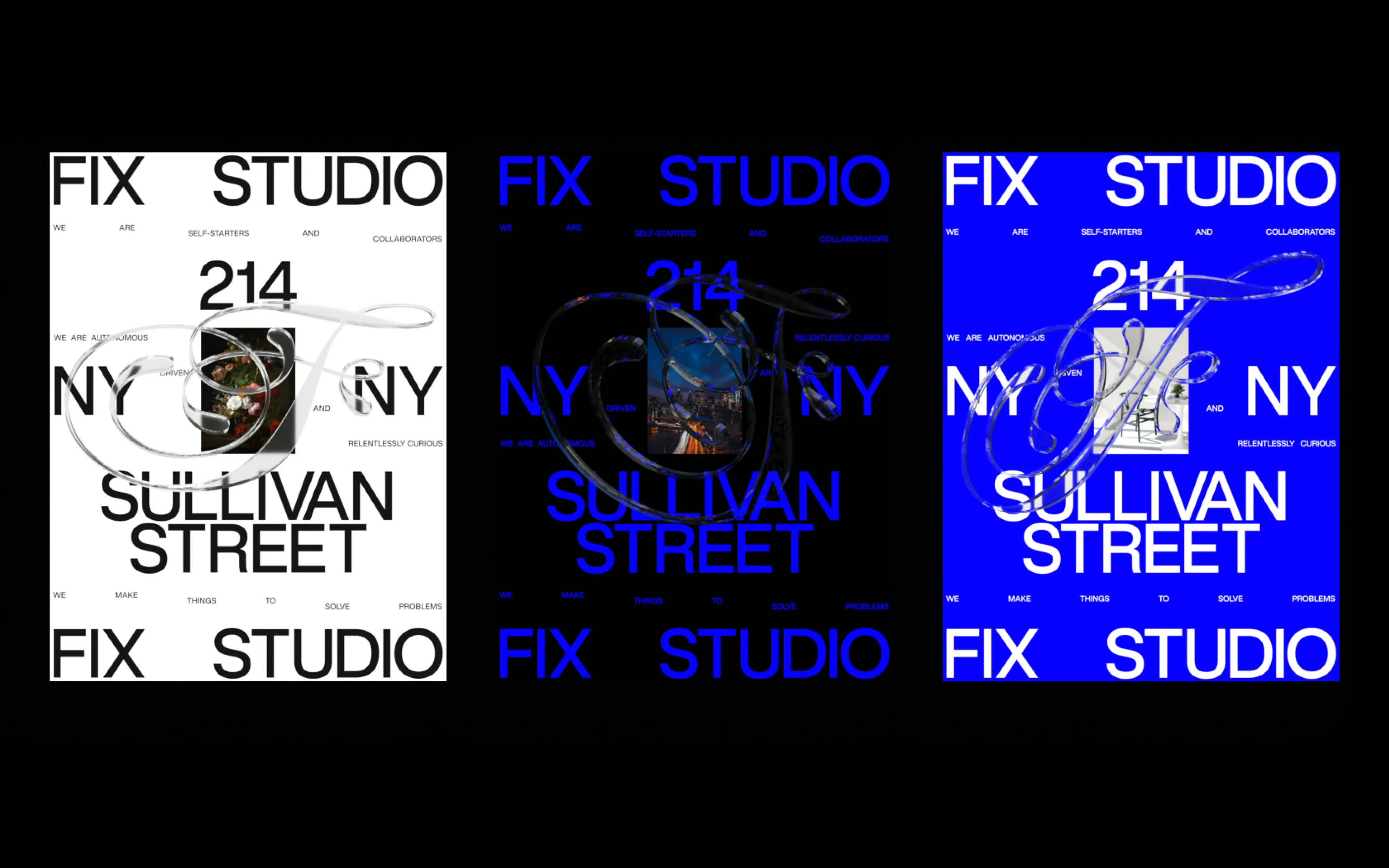 The initial F is used in a very contemporary design: transparency, 3D glass rendering.