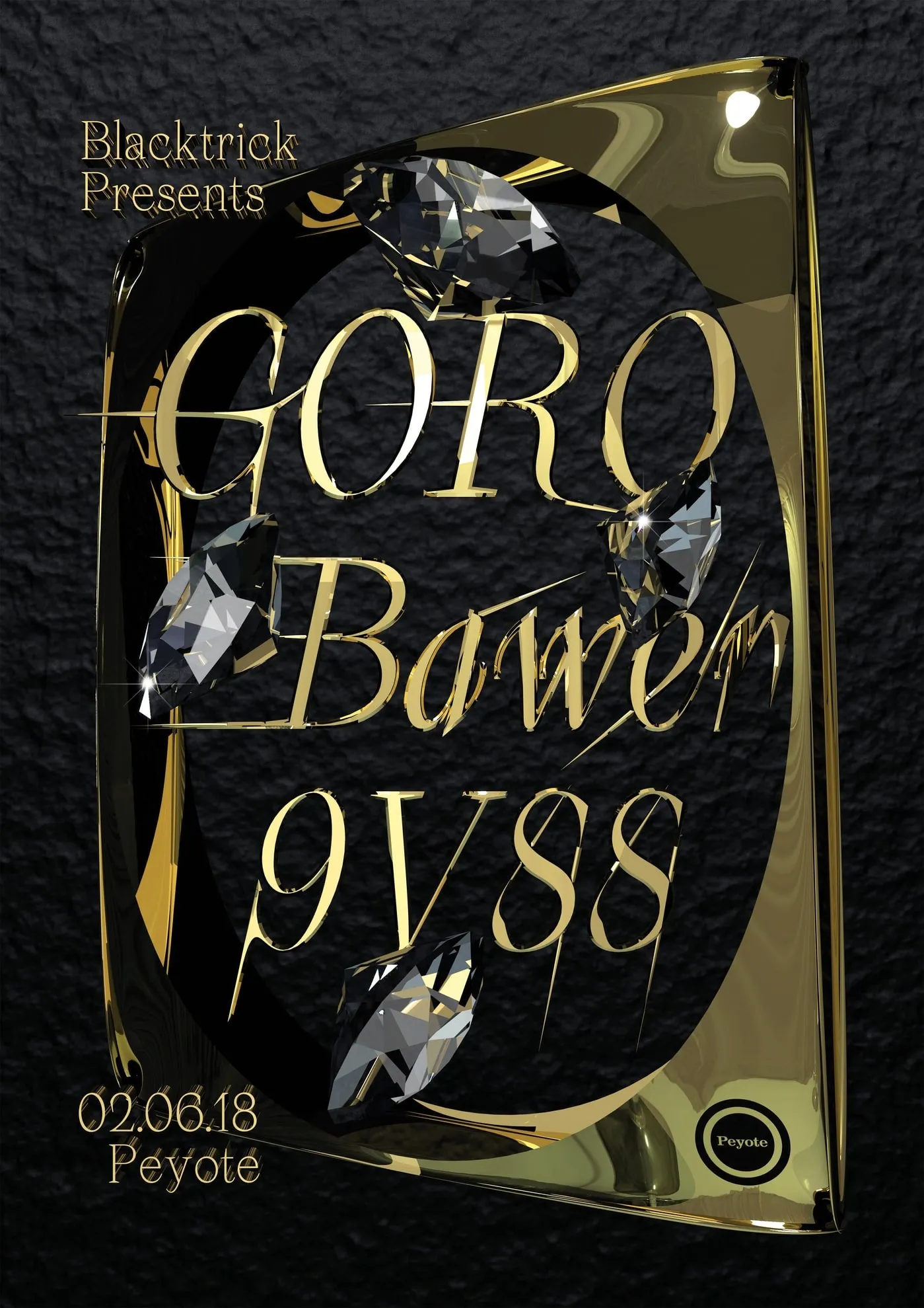 Blacktrick Presents: Goro / Bawer / 9VSS poster