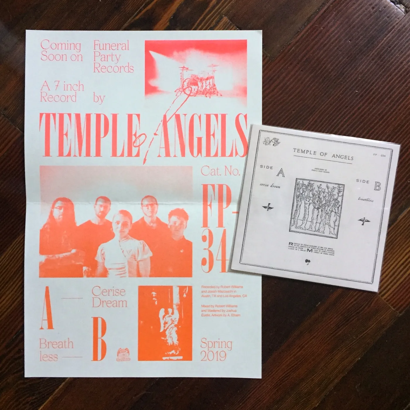 Temple of Angels – “Cerise Dream” / “Breathless” poster