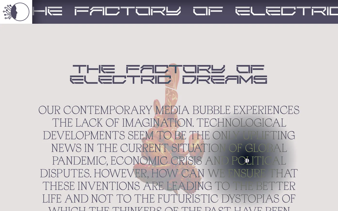 The Factory of Electric Dreams exhibition website