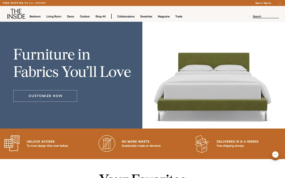 The Inside furniture website
