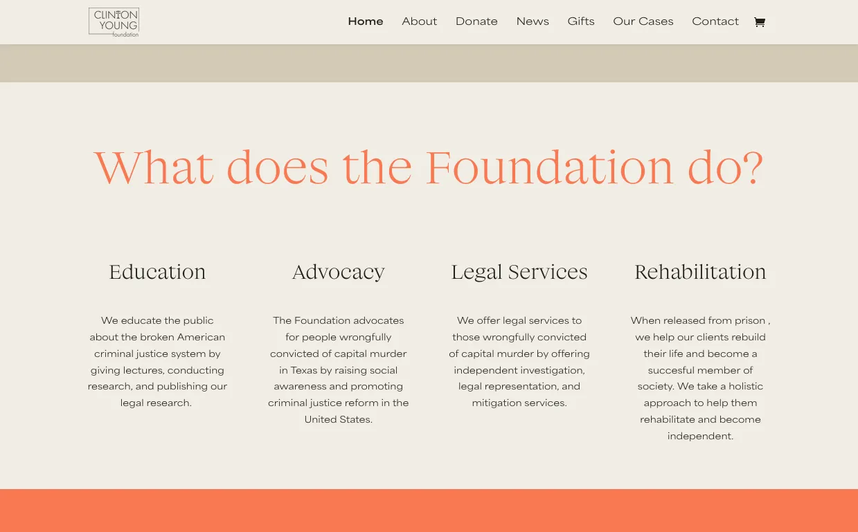 Clinton Young Foundation website
