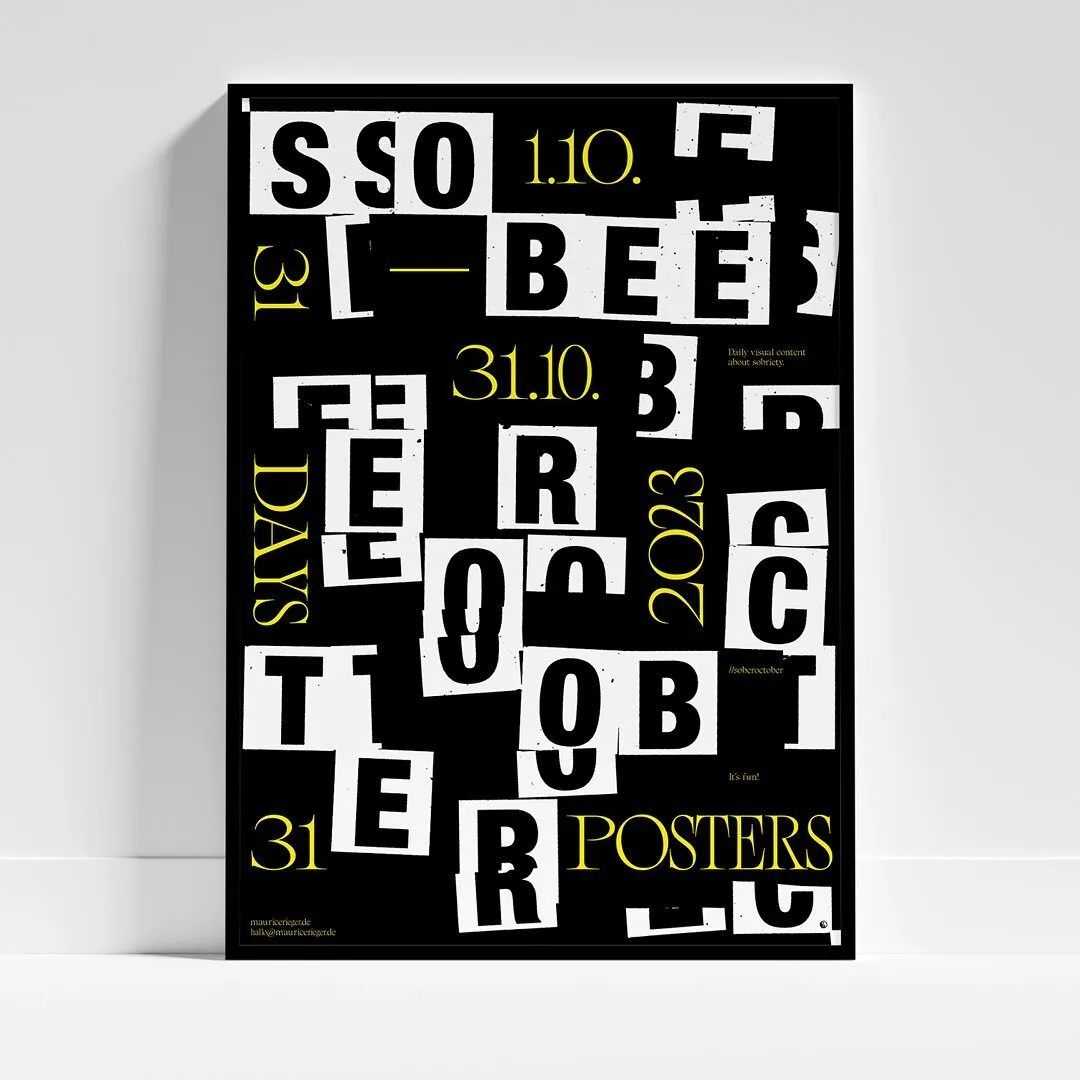 Sober October, Day 10 and 13 posters