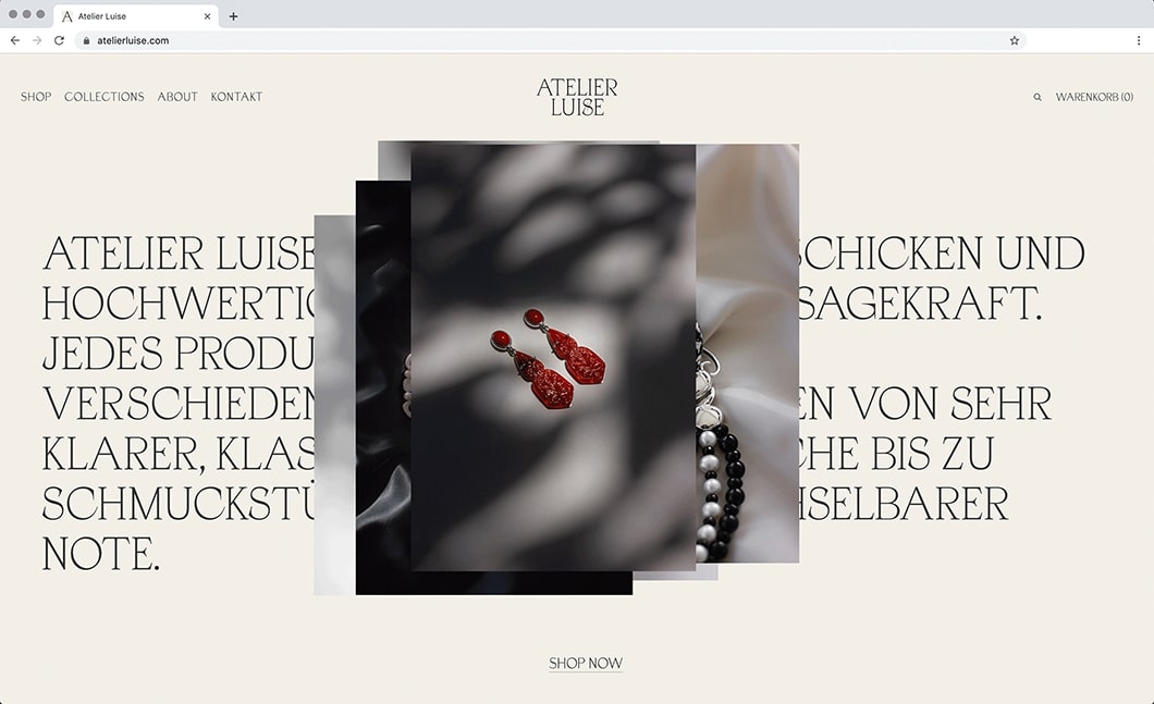 The identity for Atelier Luise by Leonie Kaltenegger is the perfect match between minimalism and sophistication. The contrast is not so evident as the two fonts used here are from the same family, here Apoc & Apoc sans.