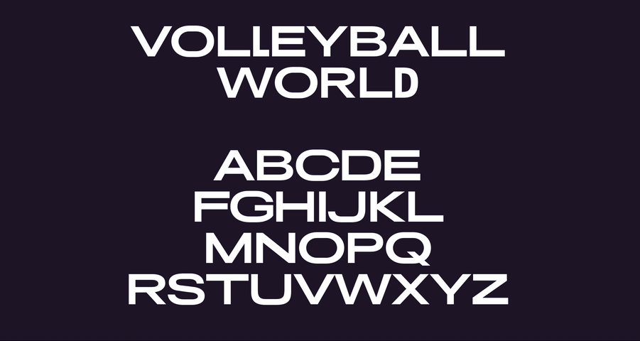 Custom font design for Volleyball World - AD by Ogilvy LAB