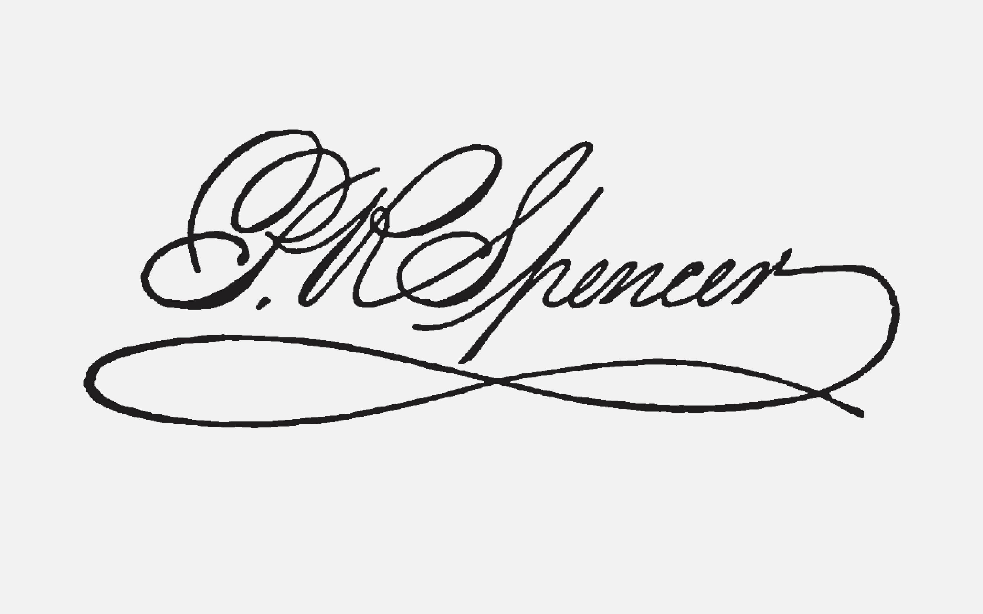 Spencer signature is already the perfect example of Spencerian script style.
