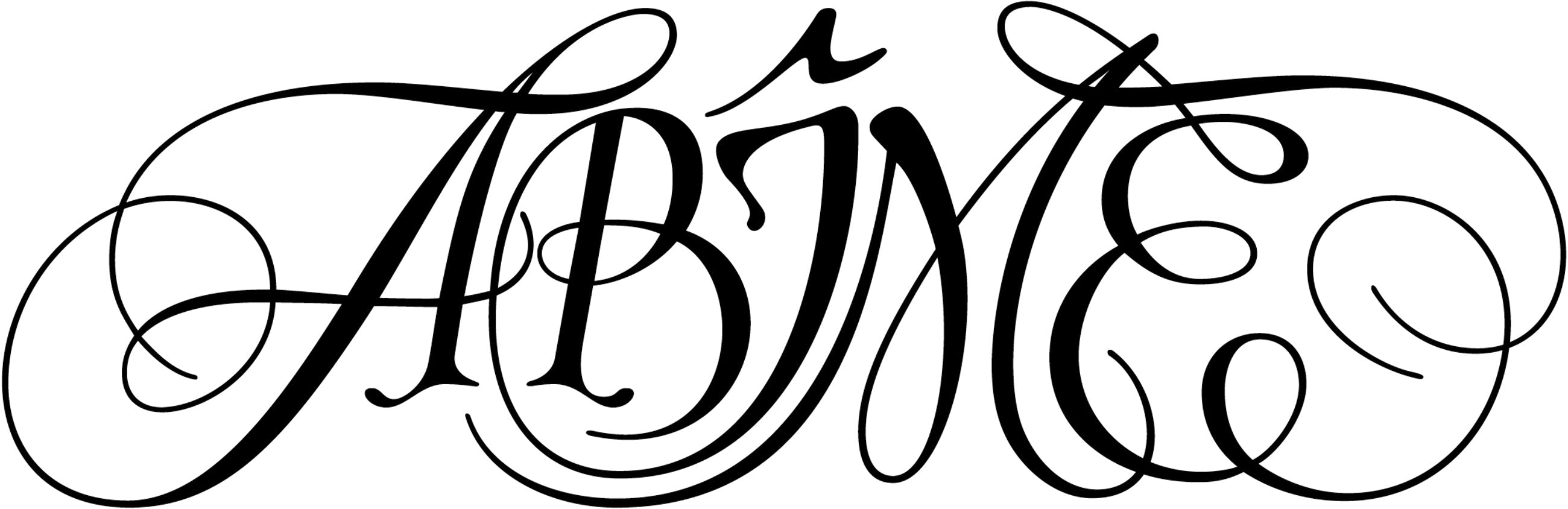 Lettering Design for Abîme Music Label circa 2016